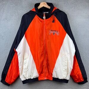 Vintage Boa Sportswear University of Illinois Illini Windbreaker Jacket Mens XL